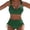 Dark Green-1, variant on Bikini Sets for Women Summer High Waisted 2 Piece Bathing Suit Ribbed V-Wire Swimsuit Beach Vacation 2026