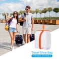 thumbnail image 5 of Uxcell Shoe Bags for Travel, Foldable Transparent Shoes Pouch, Orange 4 Pack, 5 of 6