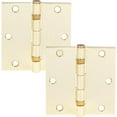 thumbnail image 4 of Stone Harbor Hardware 3-1/2" Ball-Bearing Door Hinges, Square Corner, Polished Chrome, 3-Pack, 4 of 4