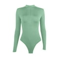 thumbnail image 5 of Baqcunre Bodysuits for Women Women's Autumn And Winter Bottoms Long Sleeved Zipper Bodysuit Shapewear Bodysuit Bodysuits for Women Tummy Control, 5 of 5
