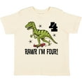 thumbnail image 3 of Inktastic 4th Birthday Party Dinosaur 4 Year Old Boys Toddler T-Shirt, 3 of 5