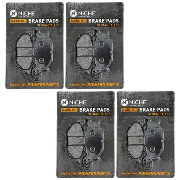 Niche Front Brake Pad Set for Yamaha YZF R3 Semi-Metallic Motorcycle 4 Pack 519-KPA2473D
