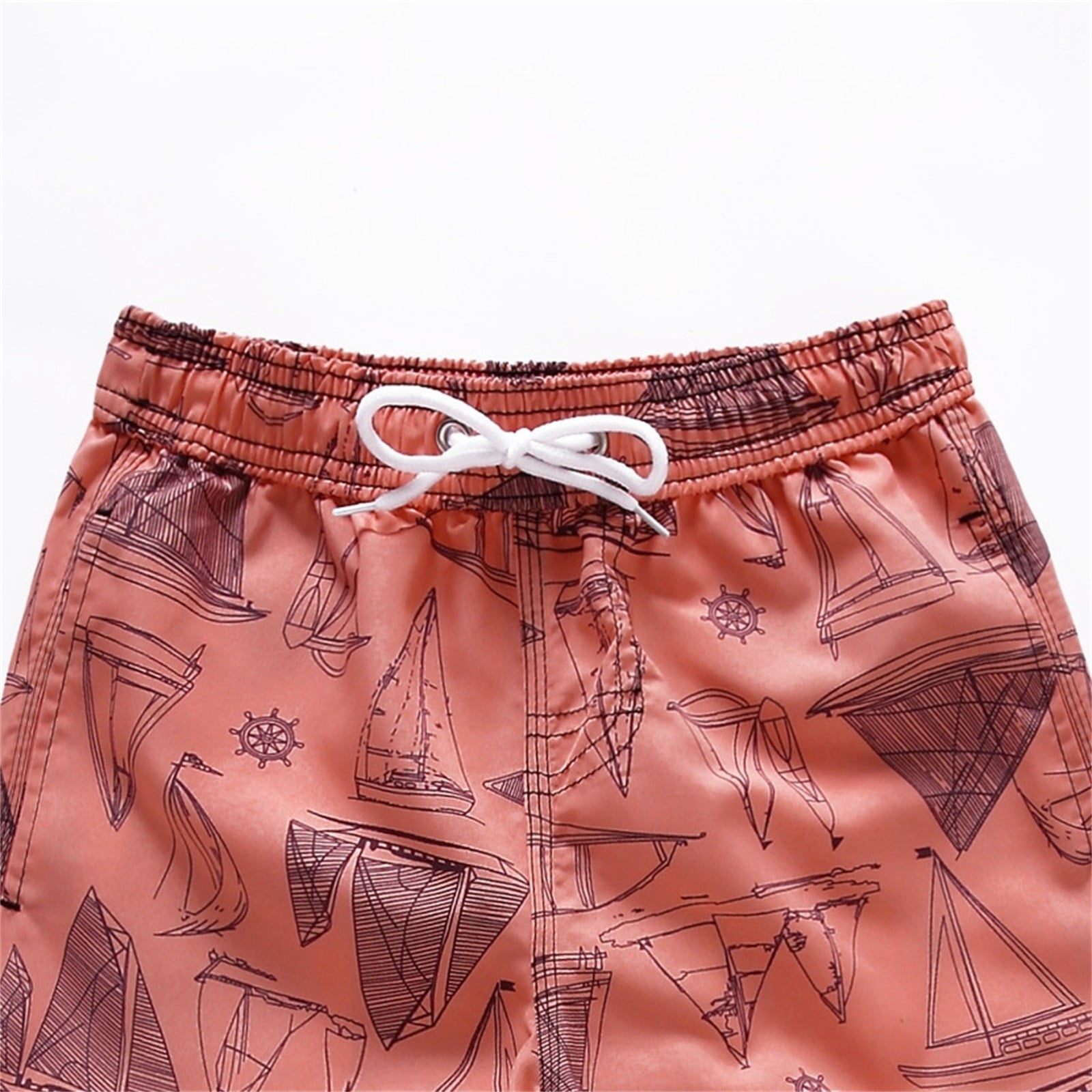 FASHOFT Boys Swim Trunk Swim Shorts Little Boys Bathing Suit Swimsuit Kids Swimwear Red