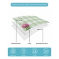 thumbnail image 5 of Quilts Full Size Bedding Set, Green Cactus Tropical Lightweight Quilted Comforter, Sage Green Buffalo Plaid Summer Soft Reversible Bedspread Coverlet with Pillow Covers for All Season, 78" x 90", 5 of 7