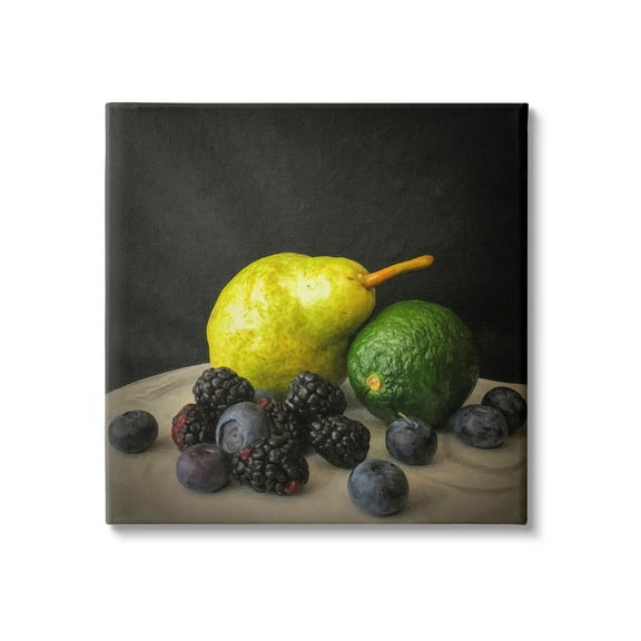 Stupell Industries Fruit & Berries Still Life Food & Beverage Painting Gallery Wrapped Canvas Art Print Wall Art, 17 x 17