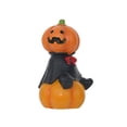 thumbnail image 2 of FufuCrick Halloween Decor, Pumpkin Figurine, Tabletop Ornament, Resin Pumpkin Character Accessory for Indoor Fall Seasonal Halloween Decorations, Orange, 2 of 9