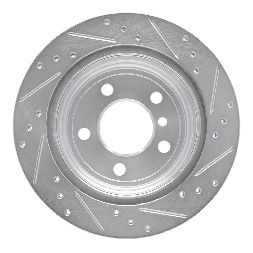 Dynamic Friction Company 631-31117L DFC Brake Rotor - Drilled And Slotted - Silver