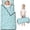 Unicorn and Cat Blue Pattern, variant on Unicorn and Rainbow Purple Pattern Teens Toddler Nap Mat with Pillow, Sleeping Mat Bag for Preschool Daycare 59"x22"