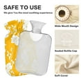 thumbnail image 4 of 2L Hot Water Bottle with Soft Velvet Cover PVC Hot Water Bag for Pain Relief Long-Lasting Warmth White Floral Silhouettes, 4 of 8