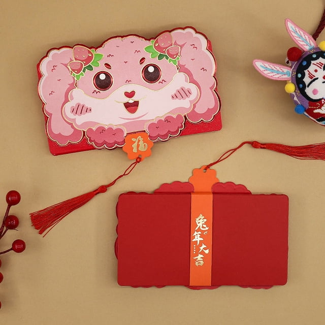 tredstone Rabbit Year 3D Red Envelope, Internet Celebrity, Hot Stamping, Folding Red Envelope