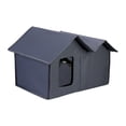 thumbnail image 3 of Refugio para gatos callejeros Casa para gatos Resistente a la intemperie Invierno Cálido Lavable Cueva Portátil Perrera extraíble Casa cálida par, 3 of 8