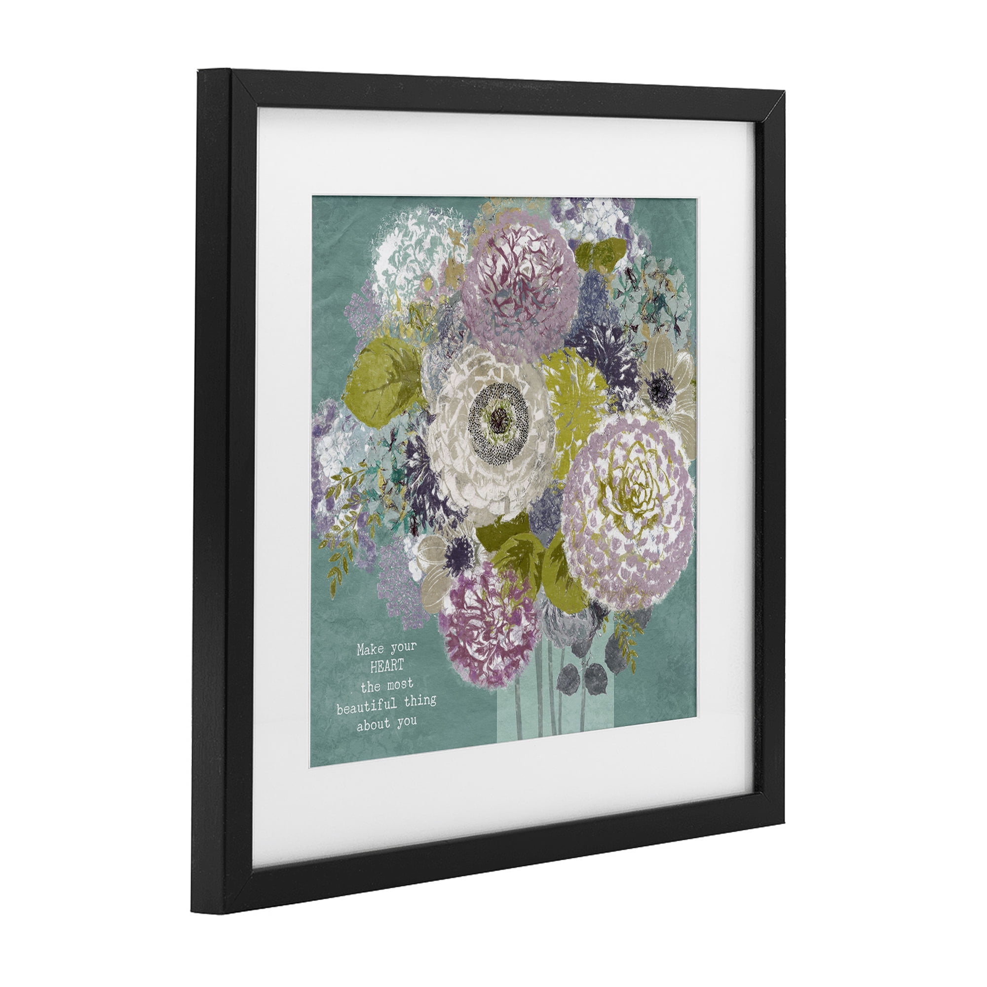 Stupell Industries Most Beautiful Thing Florals Black Framed Print Under Glass, design by Suzanne Nicoll