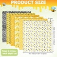 thumbnail image 2 of PH 6pcs Bee Daisy Cotton Fabric Bundles Bee Theme Quilting Patchwork Honeycomb Plaid Pattern Craft Fabrics Yellow Sewing Fabrics for DIY Handmade Craft Party Decor 17.6x19.6 inch Yellow, 2 of 6