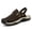 Brown, variant on Men's Closed-Toe Suede Sport Sandals, Adjustable Brown Outdoor Clogs