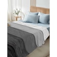 thumbnail image 5 of Black Grey Ombre Flat Sheets Only Queen Size, Soft Breathable Bed Top Sheets for Mattress, Farmhouse Vintage Wooden Striped Luxury Bedding Flat Sheets for Home Hotel Bedroom Bed Protection, 5 of 9