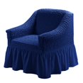 thumbnail image 1 of 2024 1 Piece Sofa Slipcover with Pleated Ruffled Skirt Washable High Stretch Durable Furniture Protector 3 Seater Pine Green, 1 of 9