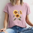 thumbnail image 4 of BiZtdJrK 2025 Summer Top for Women Sunflower Graphic Tees Teen Girls Cute Print T-Shirt Sales of The Day Clearance Pink L, 4 of 6