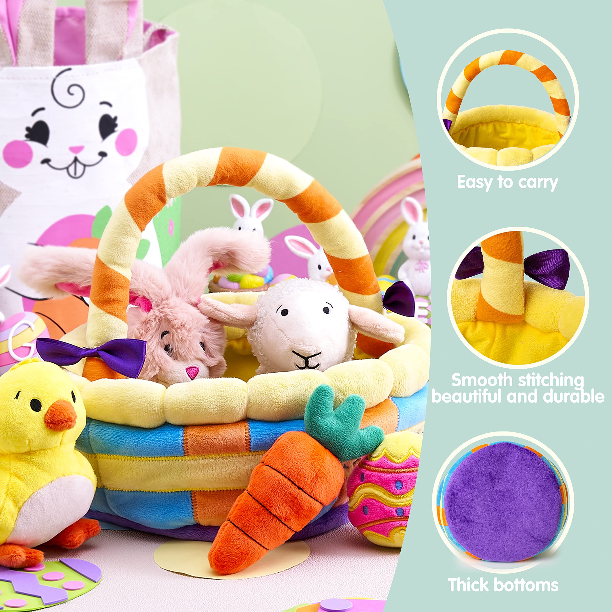 JOYIN Pcs Easter Basket Plushies playset Stuffers Toys for Party