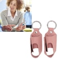 thumbnail image 1 of 2pcs Asthma Inhaler Holder Portable Storage Protective PU Leather Case With Carabiner Clip - Secure And Convenient Storage, Versatile Usage, Stylish And Durable Design For Travel, 1 of 8