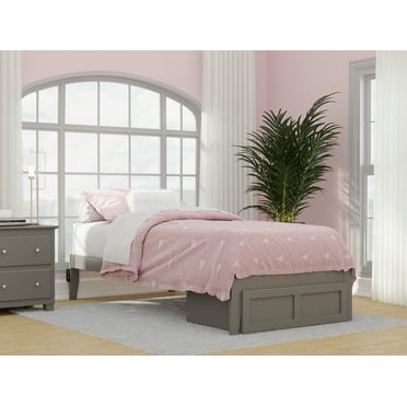 Colorado Twin Extra Long Bed with Foot Drawer and USB Turbo Charger in Grey