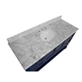 thumbnail image 4 of Beverly 60" Single Bathroom Vanity with Royal Blue Cabinet and Carrara Marble Top, 4 of 6