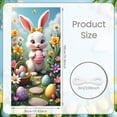 thumbnail image 2 of Colorful Happy Easter Banner Bunny Shaped Easter Bunny Display Peeps Design Polka Dot Pattern Peeps Backdrop for Easter Party Spring Celebration Holiday Gathering, 2 of 8