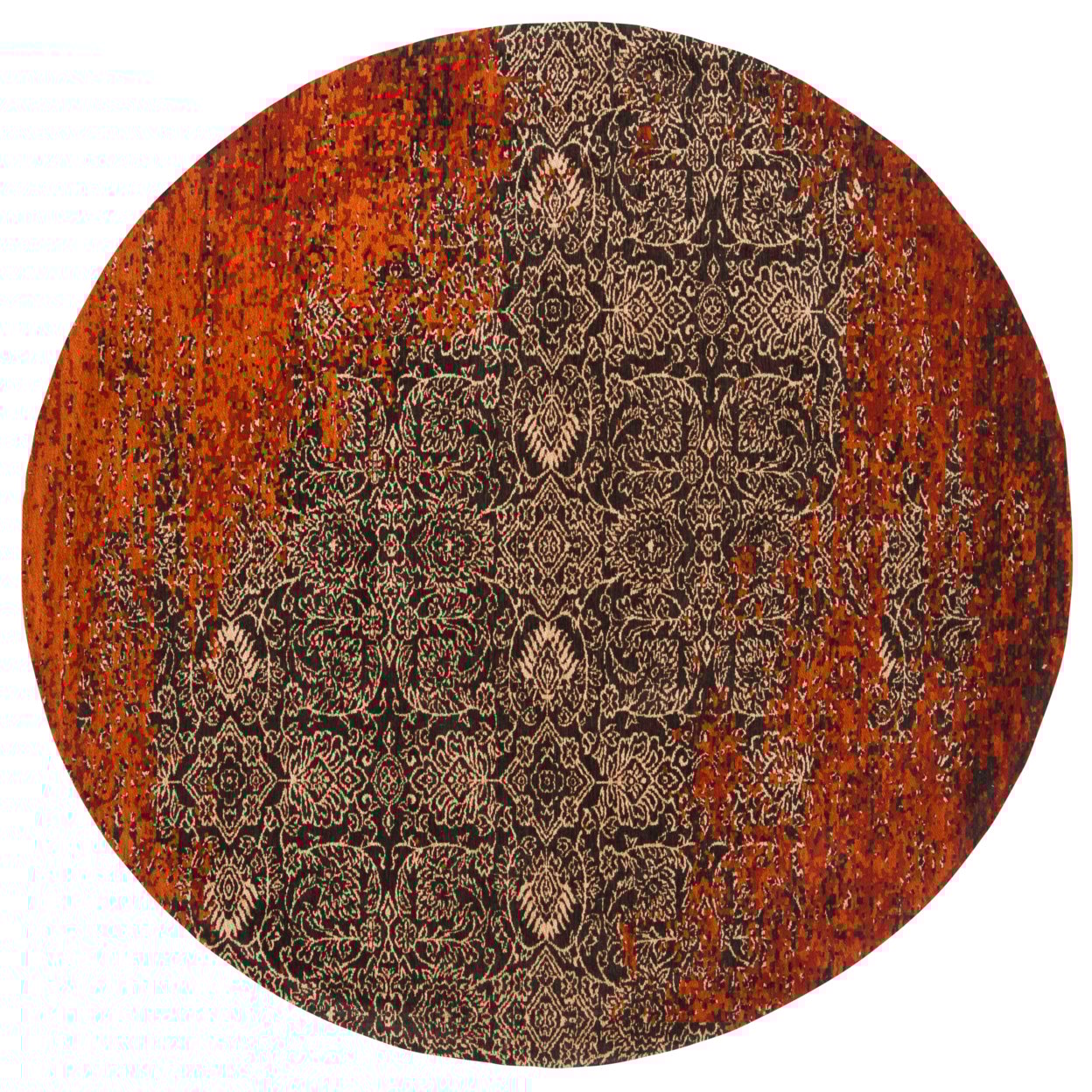 thumbnail image 4 of SAFAVIEH Classic Vintage Adelaide Abstract Area Rug, Rust/Brown, 6' x 6' Square, 4 of 9