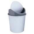 thumbnail image 1 of Bote de basura de plástico con tapa giratoria redonda de 15 litros, gris, 1 of 2