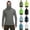 Gray, variant on HAOTAGS Athletic Shirts for Men,Moisture-Wicking Long Sleeve Breathable UV Protection Hoodie Gray L
