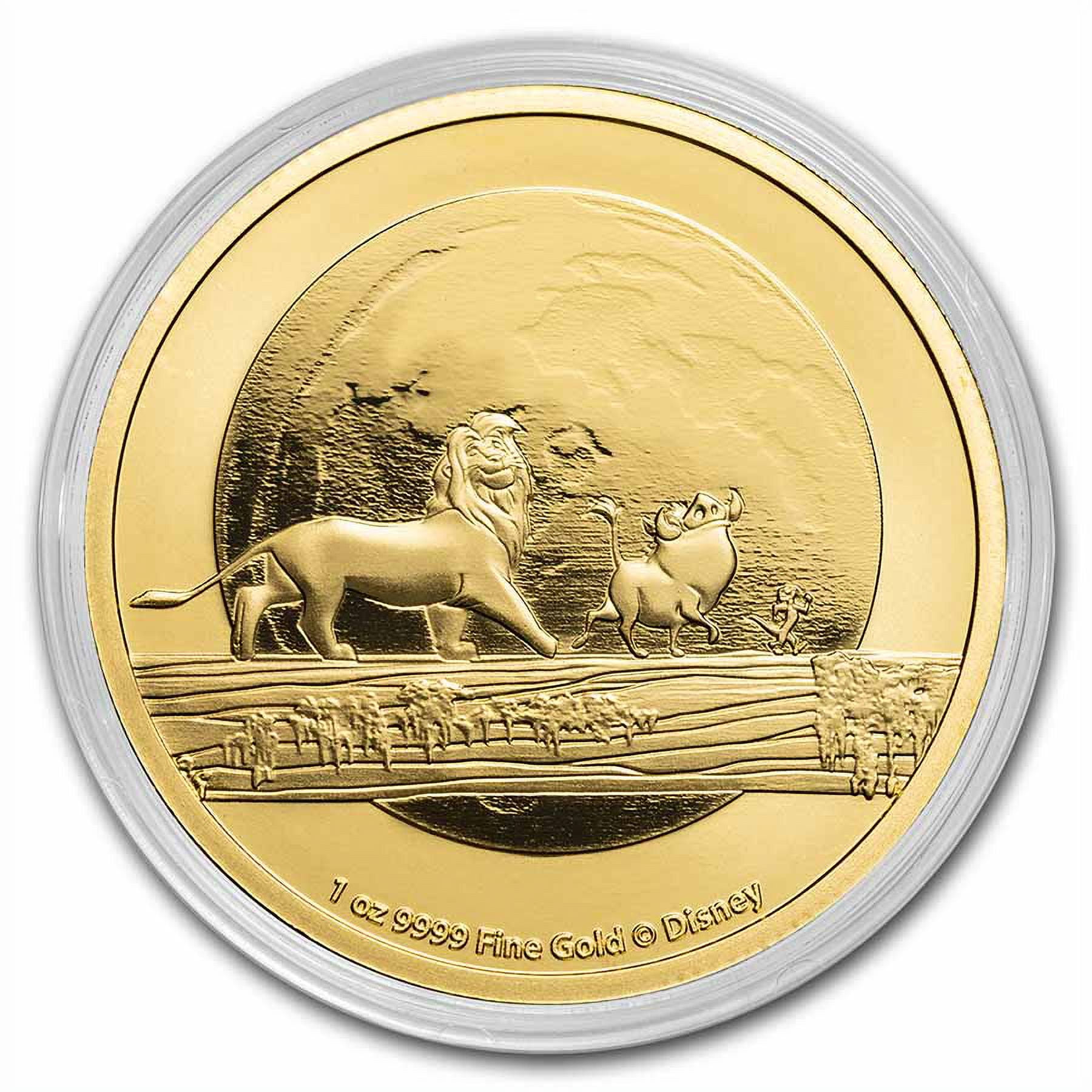 2021 Niue 1 oz Gold $250 Disney Lion King Hakuna Matata BU