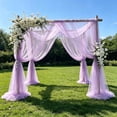 thumbnail image 4 of Roiihwy Wedding Decorations Arch Draping Fabric 79", Sheer Chiffon Fabric Backdrop,1 Panel Drapes for Wedding Ceremony Decor for Birthday Party Ceiling Curtain Backdrop, Purple, 4 of 6