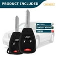 thumbnail image 6 of AKS KEYS Aftermarket Replacement for Chrysler Key Fob 4B FCC# OHT692427AA, 6 of 6