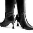 thumbnail image 5 of DREAM PAIRS Women's Knee High Boots, Pointed Toe Kitten Heel Dress Boots with Side Zipper, 5 of 7