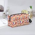 thumbnail image 6 of Uemuo Corgi Head with Floal Pattern Portable Toiletry Bags with Handle, Waterproof travel Make up Bags for Women, Large Capacity Travel Cosmetic Bags, 6 of 9
