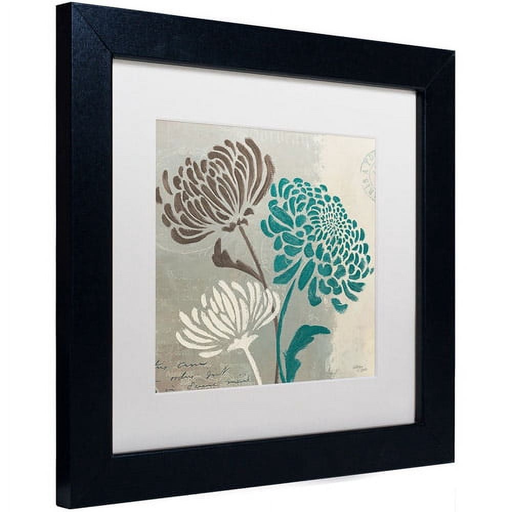 Trademark Fine Art "Chrysanthemums II" Canvas Art by Wellington Studio, White Matte, Black Frame