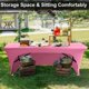 thumbnail image 4 of Funda de mesa ABCCANOPY Spandex de 6 pies rosa para mesa rectangular, 4 of 7