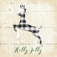 thumbnail image 3 of Robinson, Carol 12x12 Black Modern Framed Museum Art Print Titled - Buffalo Check Deer, 3 of 5