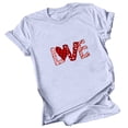 thumbnail image 5 of Kayannuo Love Heart Printed Womens Tees Valentine's Day T Shirts for Women Women's Printed Short Sleeved Round Neck T-shirt Tops, 5 of 6