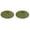 Green, variant on ZOURIH Blue Placemats Round Vinyl Placemats 13“x17” Heat Resistant Non-Slip Tablemats Washable Place Mats for Dining Table