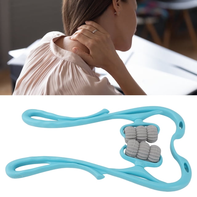 Masajeador De Cuello Con 6 Rodillos, Sensación Cómoda Masajeador De Columna Cervical Operación Manual Ahorro De Mano De Obra Multifuncional Para Calmar Y Relajar El Cuerpo