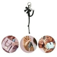 thumbnail image 4 of Unique Bargains 1 Pc Fashionable Bow Phone String Handbag Charm Decorative Keychain Black, 4 of 6