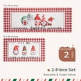 thumbnail image 6 of Christmas Kitchen Mats for Floor 2 Piece Set Holiday Farmhouse Anti Fatigue Waterproof & Non-Skid Kitchen Rugs Cushioned Standing Washable Comfort Desk Kitchen Runners, Holiday Gnome, 6 of 6