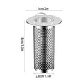 thumbnail image 3 of Rbaofujie Sink Colander Stainless Steel Floor Drains Filter Screen Cover Basin Drainage Pipe Bathroom Sink Basin Repellent Device Kitchen Cleaning Supplies Silver, 3 of 6
