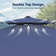 thumbnail image 4 of Alpha Joy 12x9ft Outdoor Patio Umbrella Large Rectangle Offset Cantilever Double Umbrella with 360°Rotation, Navy Blue, 4 of 12