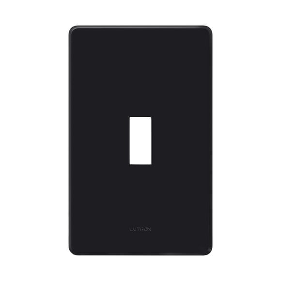 Lutron Fassada 1 Gang Wallplate for Toggle-Style Dimmer and Switches, FG-1-BL, Black (1-Pack)