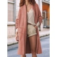 thumbnail image 2 of Women'S Long Cardigan Sweaters Chunky Open Front Oversized Slouchy Knit Fall Trendy Coatigan Jackets Pink XL, 2 of 5