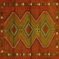 thumbnail image 1 of Ahgly Company Indoor Square Oriental Yellow Traditional Area Rugs, 5' Square, 1 of 4