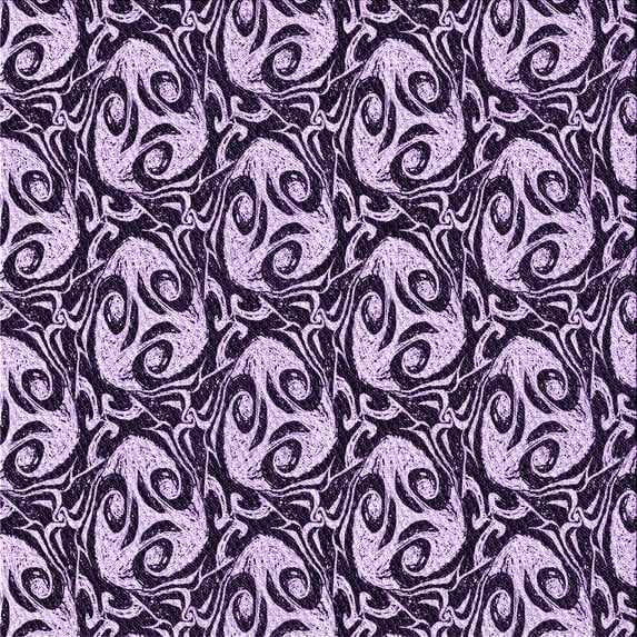 Ahgly Company Indoor Square Patterned Dark Purple Area Rugs, 7' Square