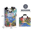 thumbnail image 2 of Yayeee Freestanding Laundry Hamper with Handle Collapsible Large Storage Basket for Clothes, Pink Floral Window, 2 of 7