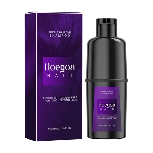 Champú para el cabello Hoegoa Champú para el cabello suave, no irritante, que no daña el cuero cabelludo, duradero y fácil de teñir.,Morado